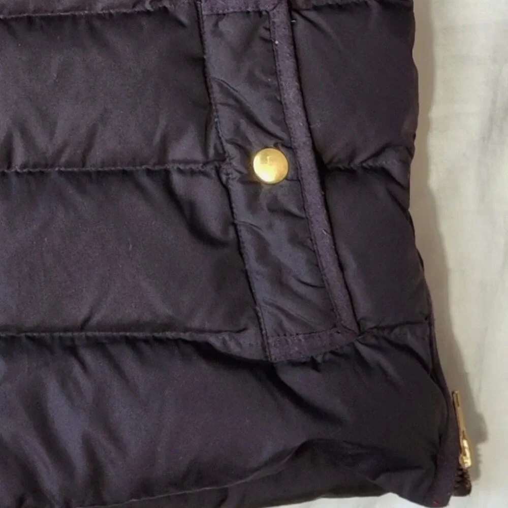J Crew Down Mountain Puffer Black Vest Size XS Women Full Zip Alpine Ski Cabin